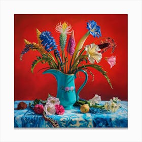 Maximalist Floral Still Life Canvas Print