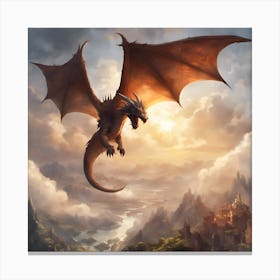 271459 A Dragon Soaring Through The Sky Its Scales Shimm Xl 1024 V1 0 1 Canvas Print