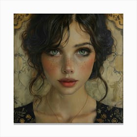 Girl With Freckles Canvas Print