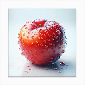 Red Apple With Water Droplets Leinwandbild