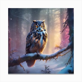 Owl before Dawn Canvas Print