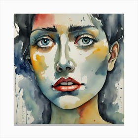 Watercolor Of A Woman 12 Canvas Print