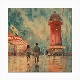 Night On The Town Canvas Print