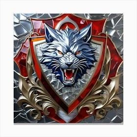 Glass Wolf Canvas Print