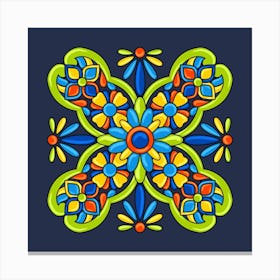 Colorful Floral Pattern Canvas Print