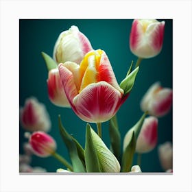 Tulips In A Vase Canvas Print