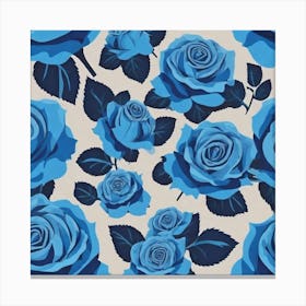 Blue Roses 2 Canvas Print