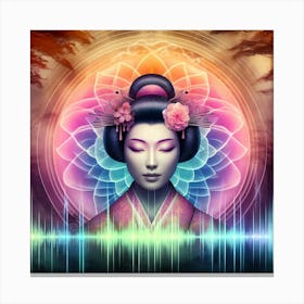 Creativel Geisha Illustration 123 Canvas Print