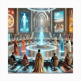 Cultural Council Futuristic Canvas Print