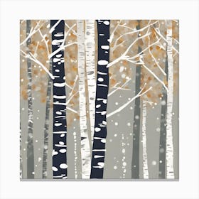 Winter Birch Canvas Print