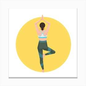 Yoga Pose Illustration 1 Canvas Print