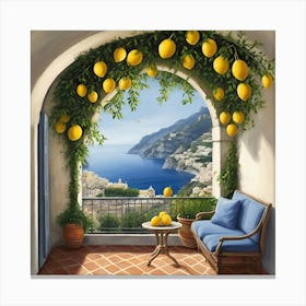 Lemons On The Balcony Canvas Print