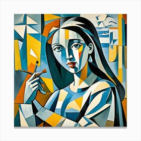 Cubist Woman Canvas Print