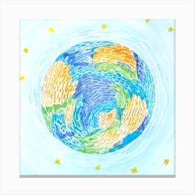 Earth Square Canvas Print