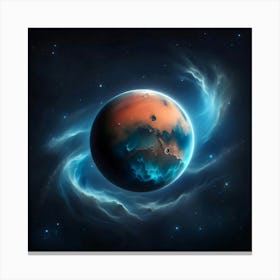 Mars In Space Canvas Print