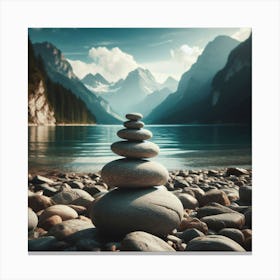 Zen Meditation Balancing Stone 2 Canvas Print