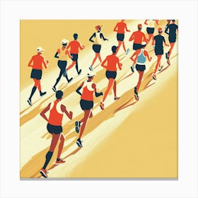 Runner'S Race Canvas Print