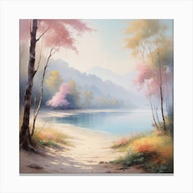 'Sunset On The Lake' Canvas Print