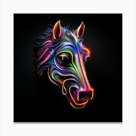 Neon Horse Head 5 Leinwandbilder