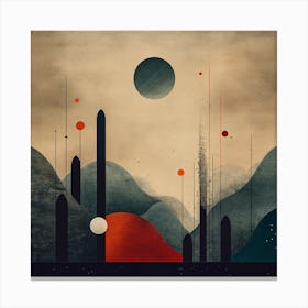 Space Landscape Canvas Print