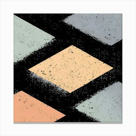 Squares On A Black Floor Canvas Print