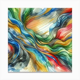 Abstract Watercolor Painting 1 Canvas Print