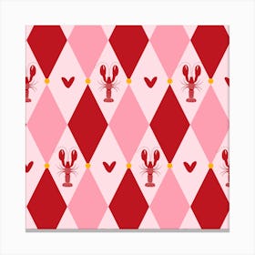 Lobsters And Hearts | Harlequin Print Toile