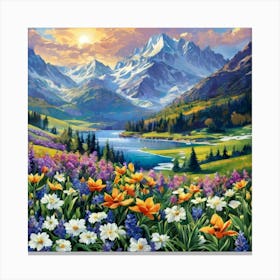 Wildflower Tapestry Canvas Print