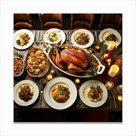 An Age Old Thanksgiving Feast Smothered In The Aroma Of Perfectly Roasted Delicacies From Succulen (6) Canvas Print