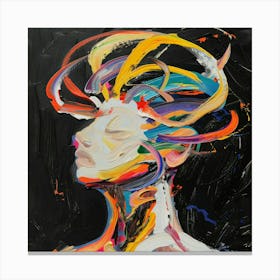 Abstract Of A Woman'S Head 2 Canvas Print