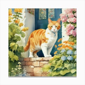 Summer Cat Canvas Print