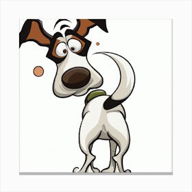 Cartoon Picture Of A Jack Russel Did You Said Food Canvas Print