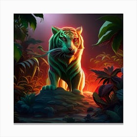 Tiger In The Jungle Canvas Print