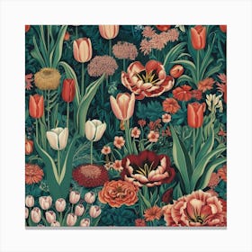 Tulips And Flowers 1 Canvas Print