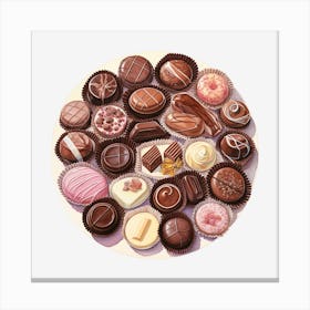 Chocolates On A Plate 1 Canvas Print