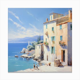Seaside Sonata: Impressionist Rhapsody Canvas Print