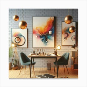 Abstract Painting For Stylish Interiors Canvas Print