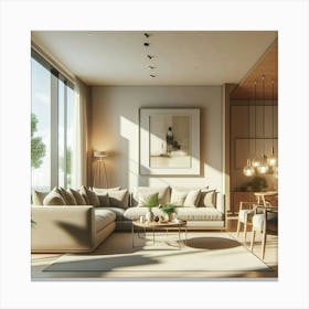 Modern Living Room 48 Canvas Print