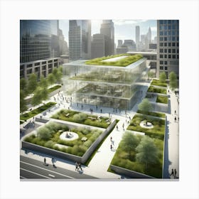 Green Roof Canvas Print