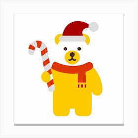 Santa Bear Canvas Print