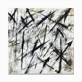 Abstract Design Featuring Hand Drawn Arrows And Markings Chaotic Arrangement Emphasis On Direction (6) Canvas Print