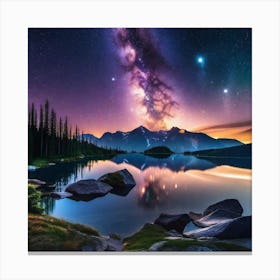 Milky Over Lake Canvas Print