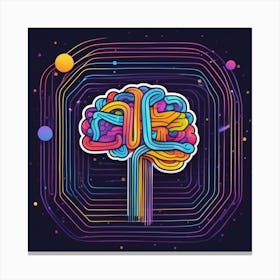 Abstract Brain 8 Canvas Print