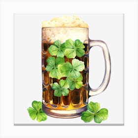 St Patrick'S Day Beer 2 Canvas Print