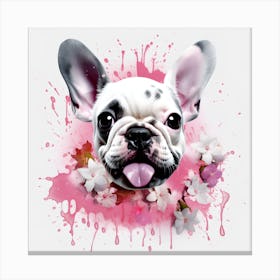 Frenchie Cute Art By Csaba Fikker 037 Canvas Print