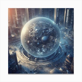 Futuristic Cityscape 51 Canvas Print