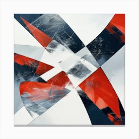 Abstract Red And White Abstract Painting 1 Canvas Print