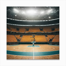 Empty Basketball Court Canvas Print