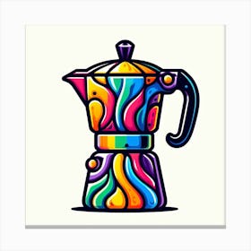 Coffee Maker Vector Illustration 2 Canvas Print