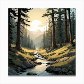 Pinetree Forest Canvas Print